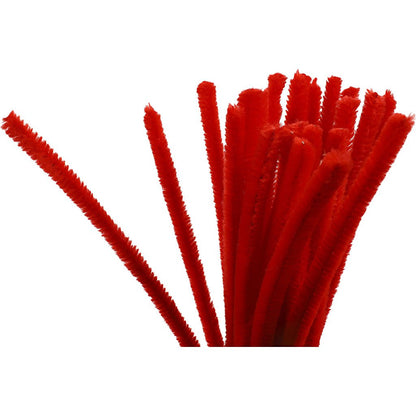 Pfeifenreiniger, Stärke 9 mm, L: 30 cm, Rot, 25 Stück