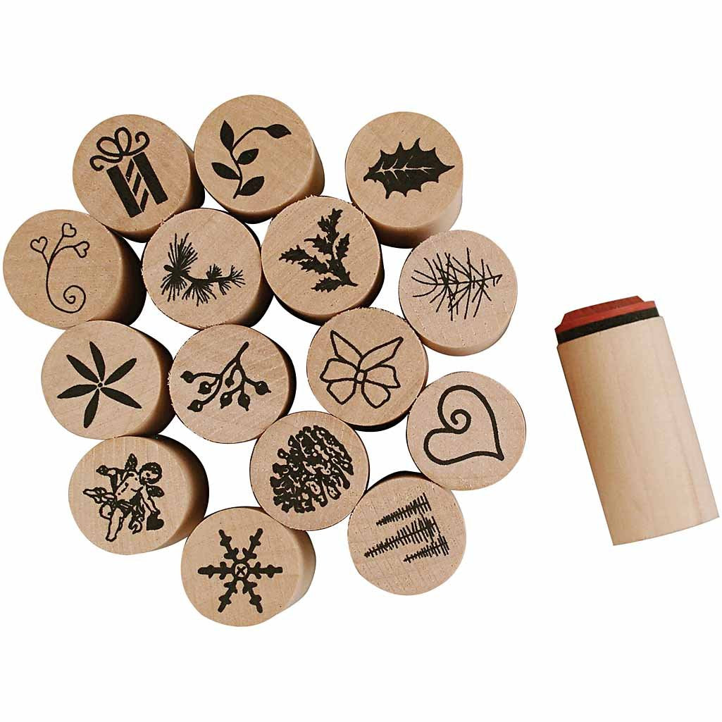 Creativ 28580 Deco Art Stamps, D: 20 mm, Christmas, 15 asstd