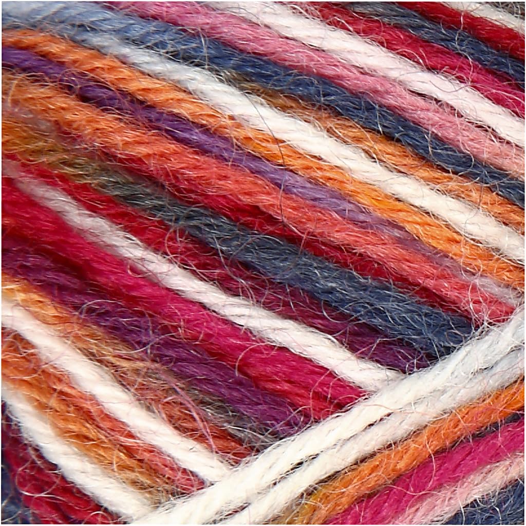 Sockenwolle L 200 M 50 G Harmonie In Blau-rot