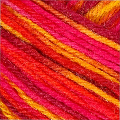 Creativ 100263 Sock Yarn, L: 200 m, red/orange harmony, 50 g