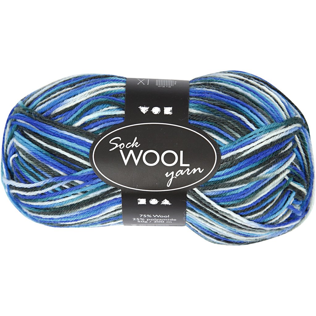 Sockenwolle L 200 M 50 G Harmonie In Blau-t?rkis