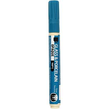 Creativ Company 2-4 mm 1-Piece Glass and Porcelain Markers, Turquoise