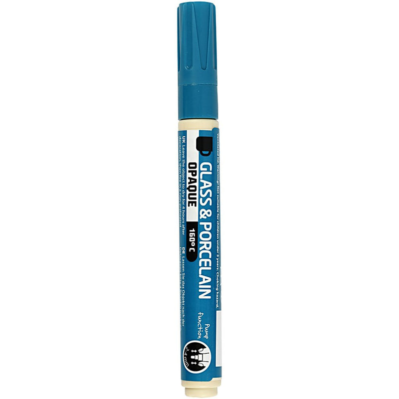 Creativ Company 2-4 mm 1-Piece Glass and Porcelain Markers, Turquoise