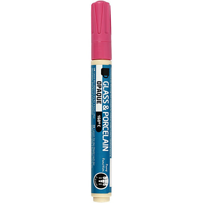 Creativ Company 2-4 mm 1-Piece Glass and Porcelain Markers, Pink