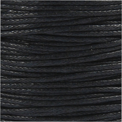 Cotton Lace, thickness 1 mm, black, 40 m