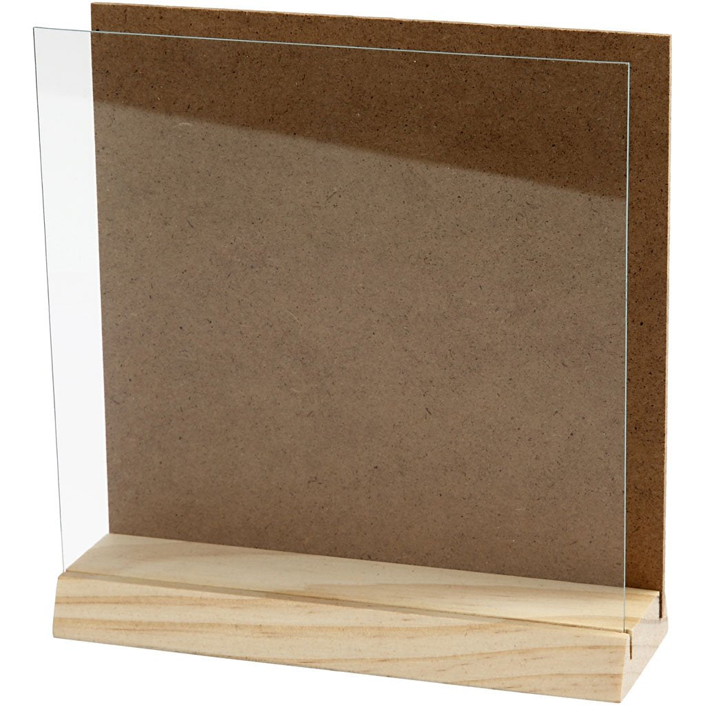 Halter Mit Glasplatte Gr??e 15x15 Cm 1 Set Kiefernholz