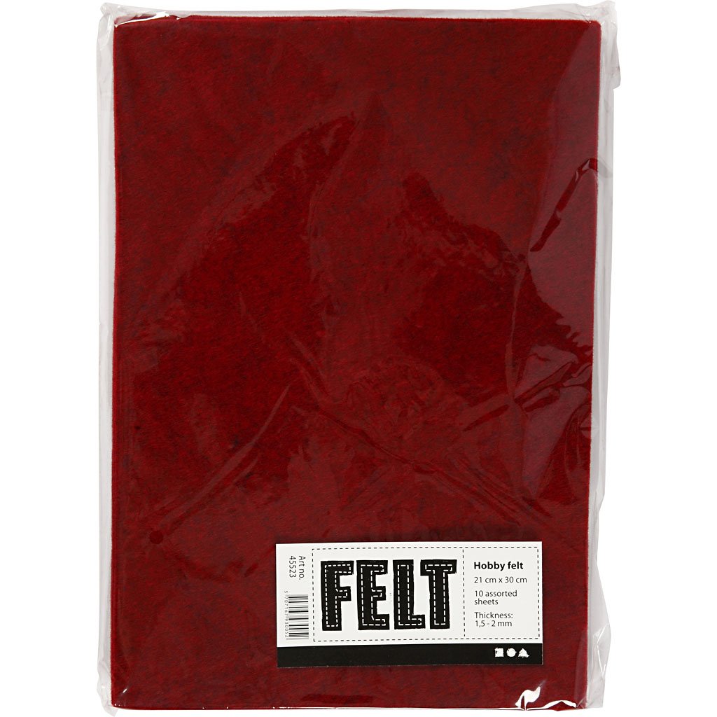 Creativ Company 21 x 30 cm Craft Felt, Red