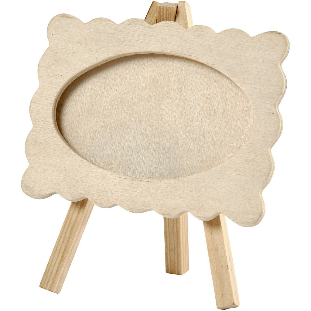 Frame on a easel, size 13,2x11,5 cm, thickness 18 mm, plywood, 1pc