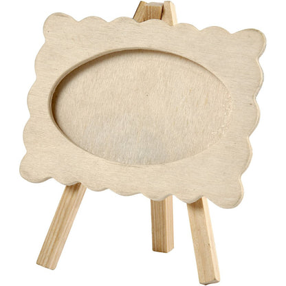 Frame on a easel, size 13,2x11,5 cm, thickness 18 mm, plywood, 1pc