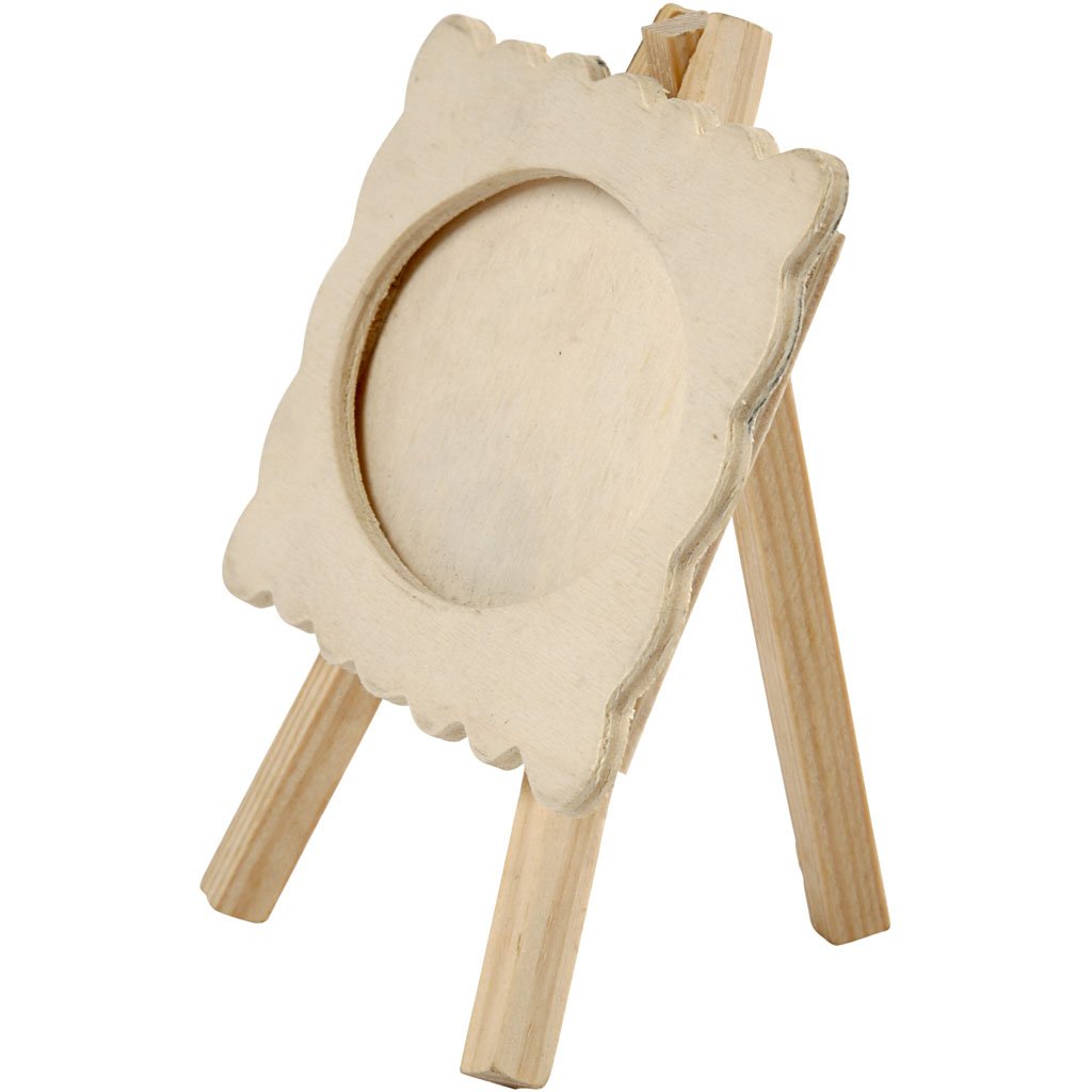 Frame on a easel, size 13,2x11,5 cm, thickness 18 mm, plywood, 1pc