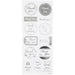Stickers Thank You, sheet 10x24 cm, approx. 13 pc, silver, thank you, 1sheet