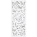 Stickers Butterflies, sheet 10x24 cm, approx. 28 pc, silver, butterflies, 1sheet