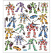 Sticker Blatt 15x165 Cm Ca. 19 Stck. 1 Bl.