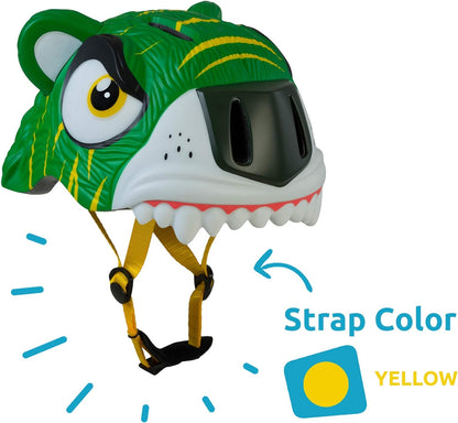 Crazy Safety Green Chameleon Childrens Bike Helmet | Cycle helmet for children aged 2-7 years for bikes, skateboards, balance bikes, scooters, skates Lightweight and adjustable animal helmet
