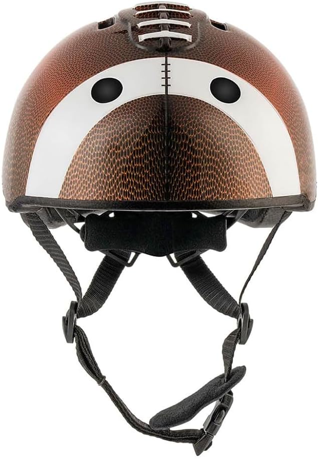 Crazy Safety Kinder Fahrradhelm | Fahrradhelm Kinder 2-7 Jahren für Fahrrad, Skateboard, Radsport, Laufrad, Tretroller, Inlineskates | Leichter und Verstellbarer 3D Tierhelm 49-55 cm (Tiger Orange) S (49-55cm) Football Braun