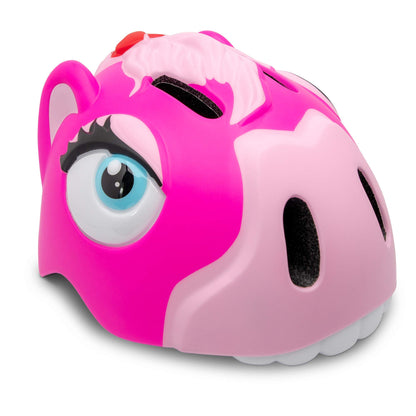 Fietshelm voor kinderen | Oranje Tijger | Crazy Safety | EN1078 Gecertificeerd Roze Paard S (49-55cm