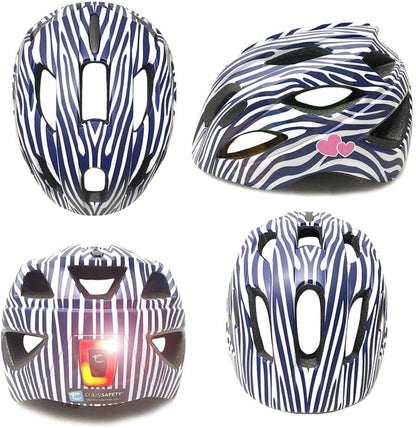 Crazy Safety Cool S.W.A.T. Children's Bike Helmet | Bicycle helmet for children aged 6-12 years for bicycles, skateboards, mountain bikes, skates, USB rechargeable tail light |