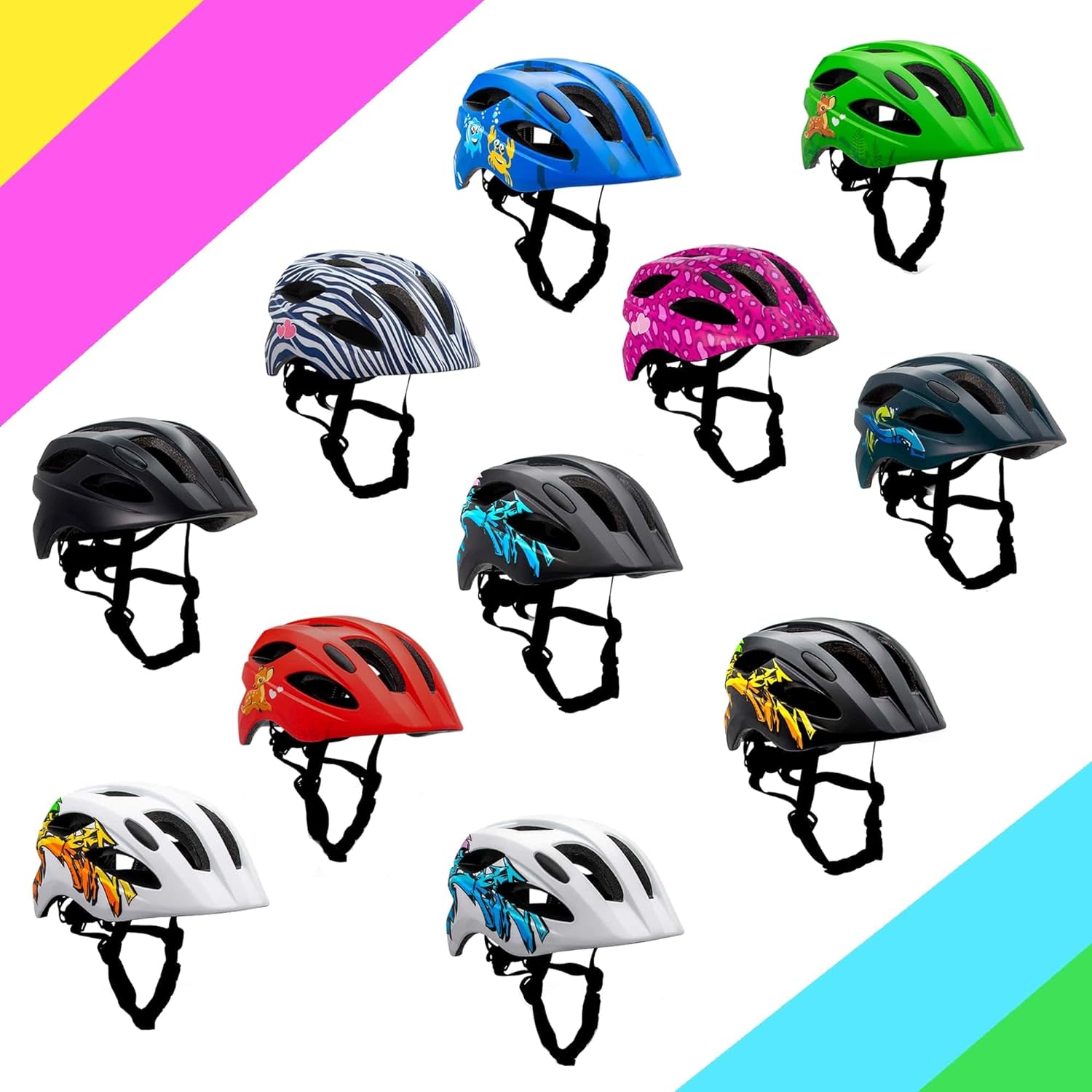Crazy Safety Cool S.W.A.T. Children's Bike Helmet | Bicycle helmet for children aged 6-12 years for bicycles, skateboards, mountain bikes, skates, USB rechargeable tail light |