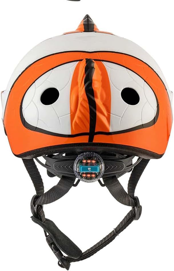 Fietshelm voor kinderen | Oranje Tijger | Crazy Safety | EN1078 Gecertificeerd Oranje Clownvis S (49-55cm)