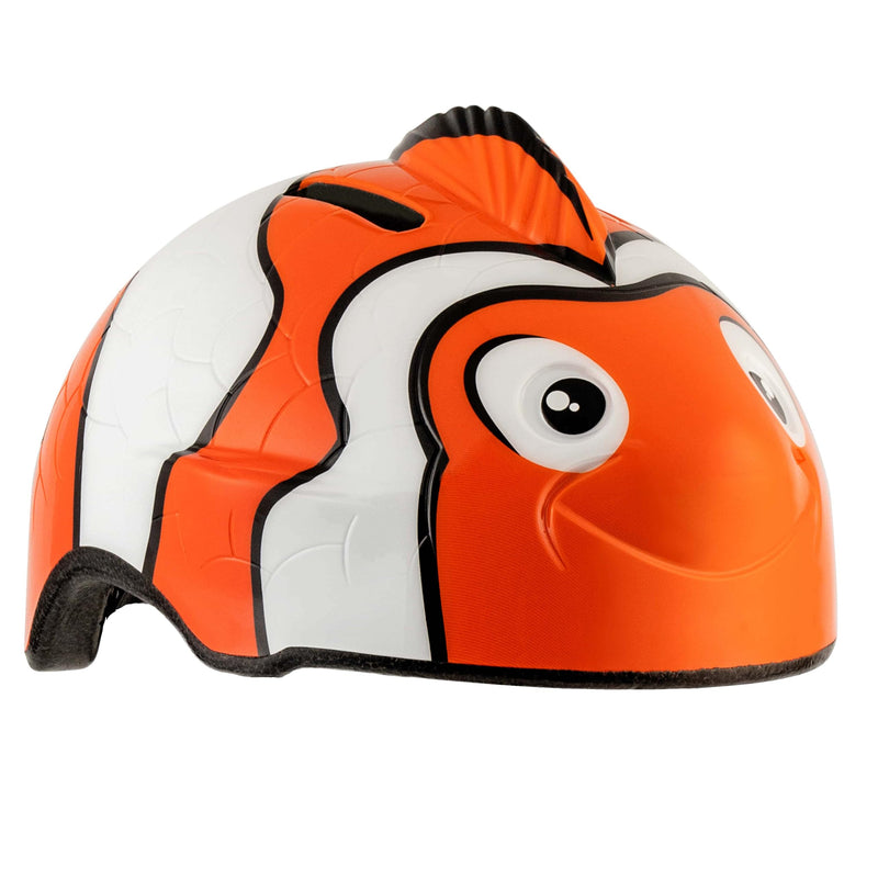 Fietshelm voor kinderen | Oranje Tijger | Crazy Safety | EN1078 Gecertificeerd Oranje Clownvis S (49-55cm)