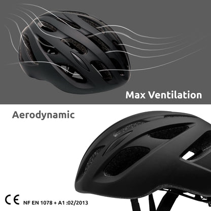 Crazy Safety Black Urban Bike Helmet | City & racing bike helmets | Bicycle helmet for bikes, city bikes and e-bikes | Bicycle helmets men women | Bike helmet adjustable with insect net size. 54–59 cm