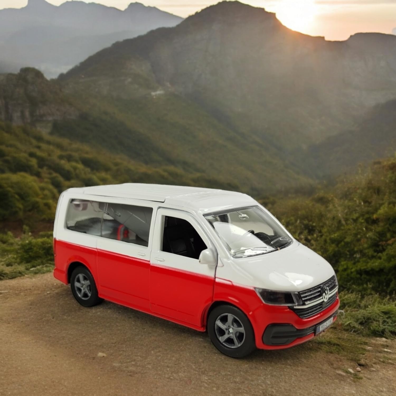 Kids Globe - Kids Globe VW Transporter Camper Die-Cast Pull Back 135cm