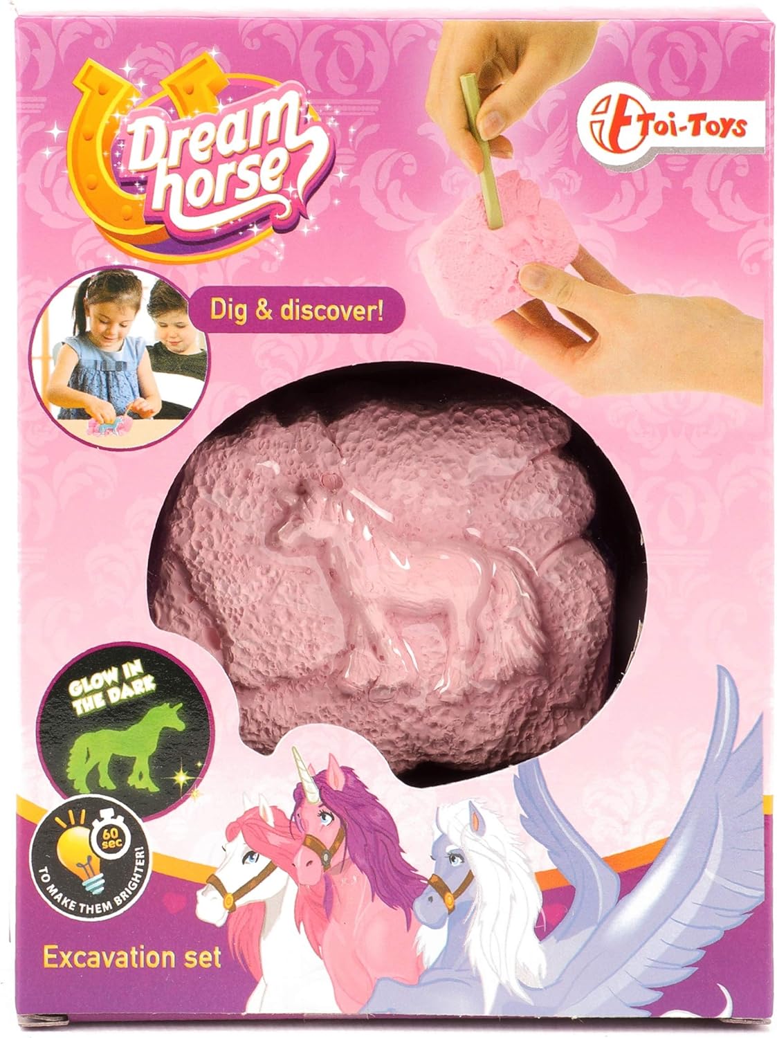 Toi-Toys - Uitgraafset Eenhoorn Glow in the Dark