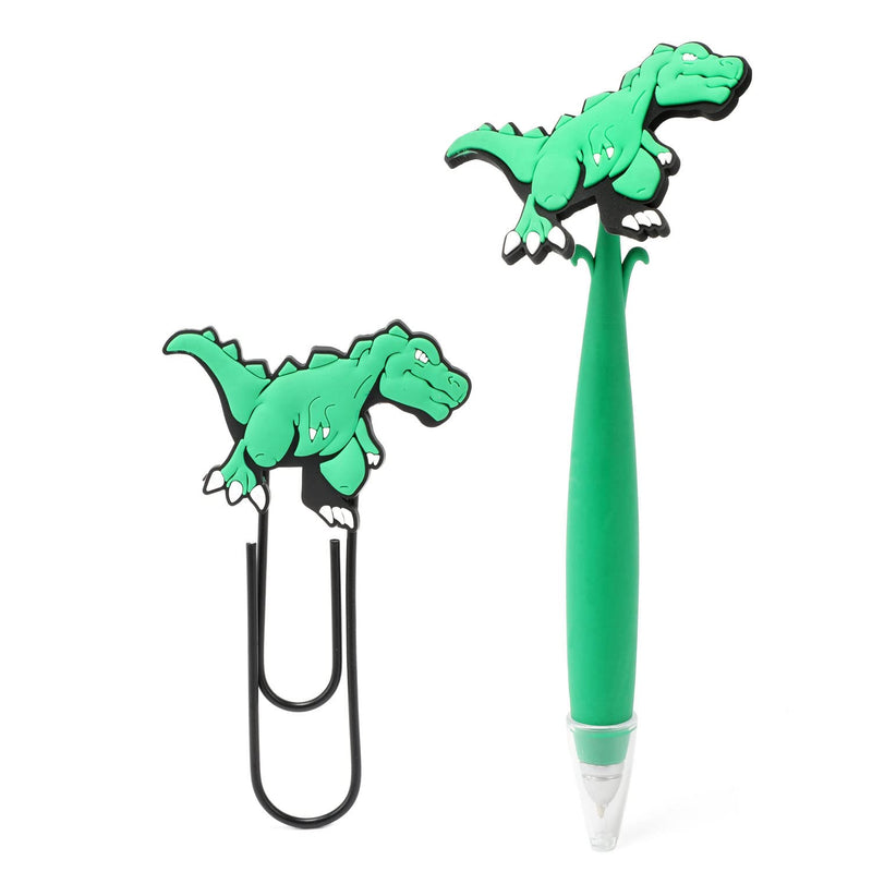 WORLD OF DINOSAURS 46054A Mega paper clip with pen 'Dino' No aplica School Supplies Sets, multicoloured