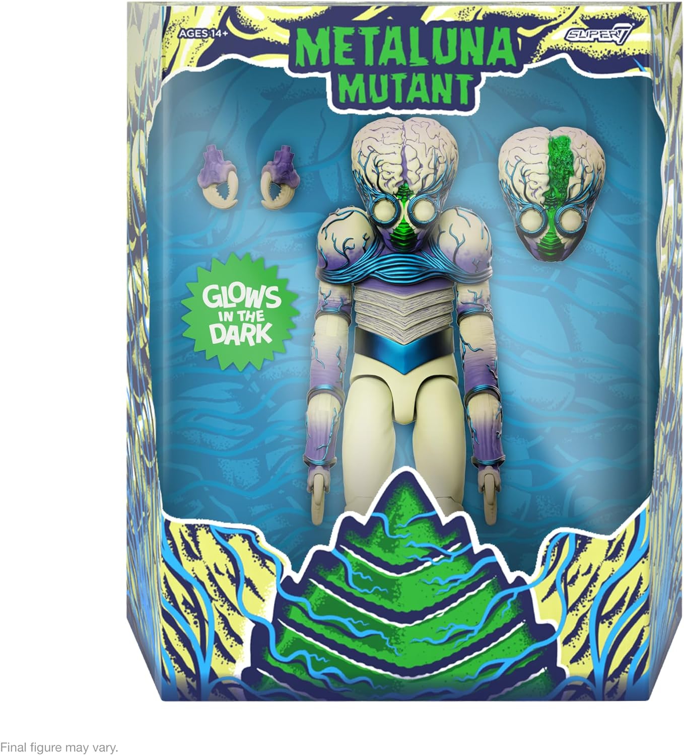 Super7 Ultimates Metaluna Mutant (Blue Glow in The Dark) - 7" Metaluna Mutant Action Figure Classic Science Fiction Movie Collectibles and Retro Toys