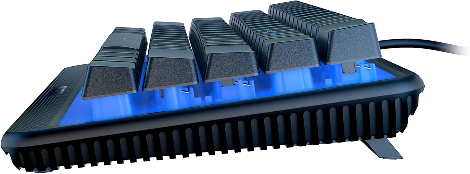 Roccat Magma Mini - 60% RGB Gaming Keyboard with 5 Programmable Lighting Zones, Membrane Key switches, Programmable Function Layers, Anti-Ghosting, & Spill Resistance - Black