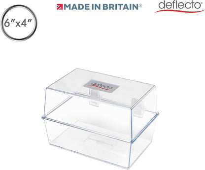 Deflecto® 6" x 4" Card Index Box