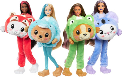 Barbie Cutie Reveal Doll & Accessories with Animal Plush Costume & 10 Surprises Including Color Change, Bunny as a Koala in Costume-Themed Series, HRK26