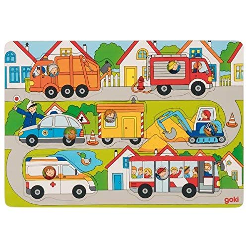 Hintergrundbildpuzzle Auf der Straße: 30 x 21 cm, Holz, 7 Teile, per Stück