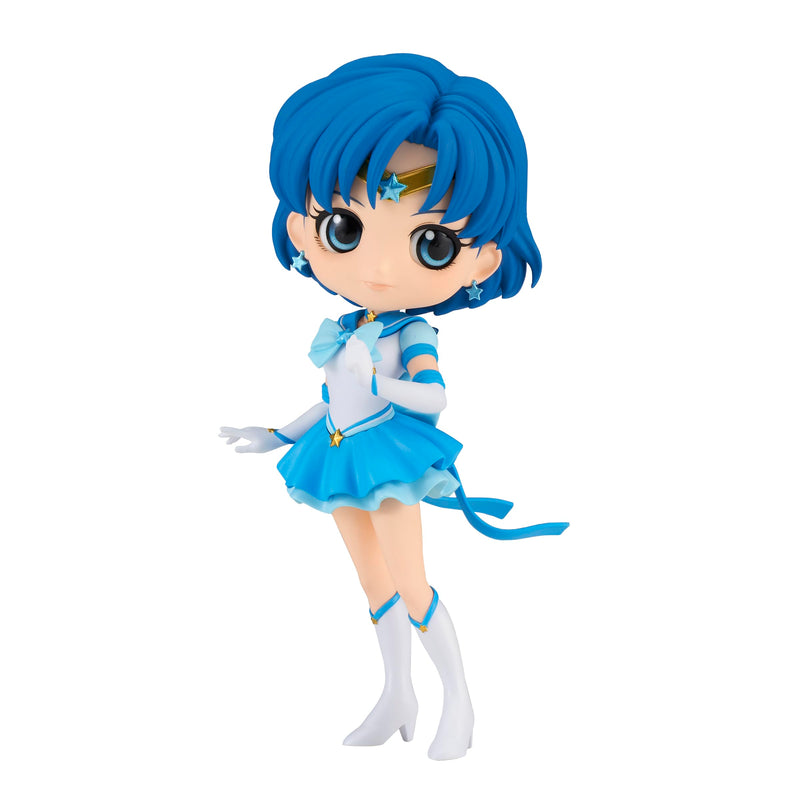 BANPRESTO Q Posket Eternal Sailor Mercury Pretty Guardian Sailor Moon Cosmos The Movie (Ver.B), 5.5" Multicolor, BP88176 Multicoloured