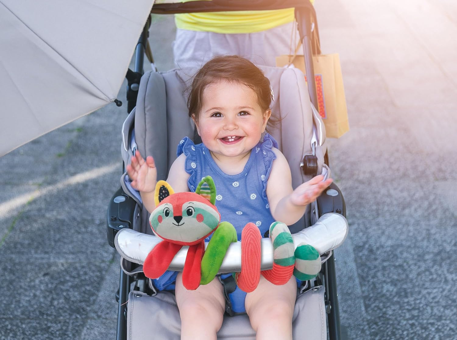 Clementoni Baby Infant Toys - Spiral Happy Animals - New Born Gift, Early Development & Activity Toys, Pushchair Stroller & Pram Toys, Sensory Learning Toys, Toddler 0 Months, Early Years Toys, 17909
