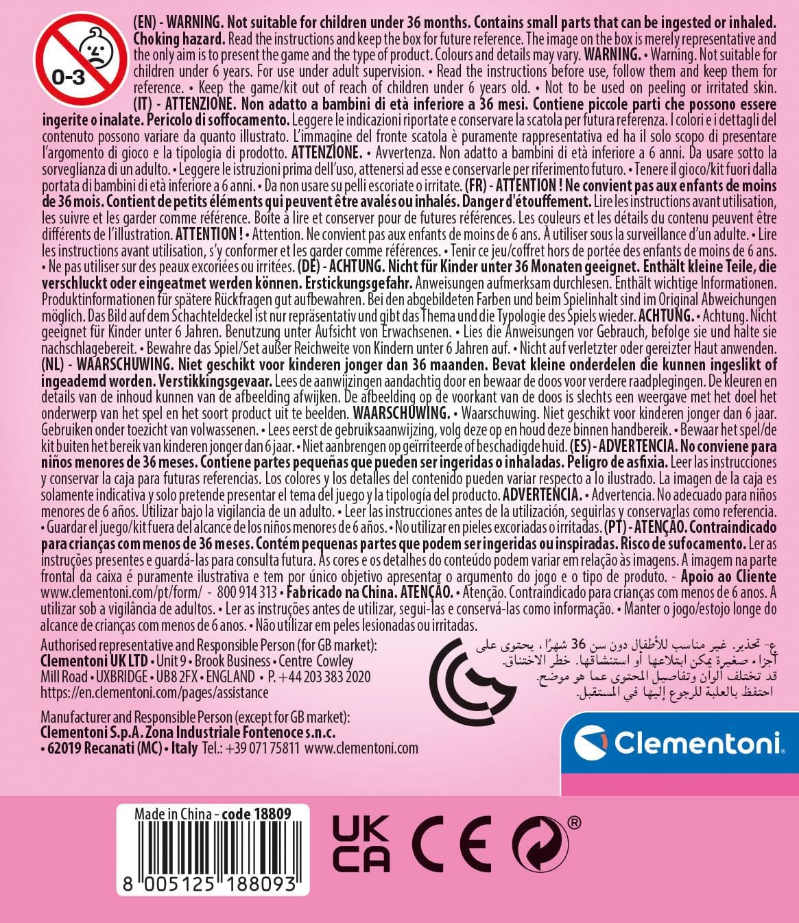 Clementoni Giochi Creativi Crazy Chic - Mini Trucchi Pantera Made In Italy