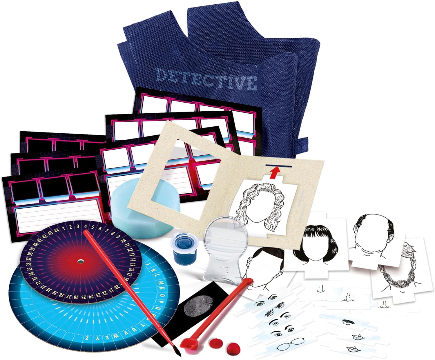 Clementoni Lab Experiments, Science, Laboratory, Detective, Fingerprint Recognition, Scientific Game, 8 Years, in Italian, Made in Italy, Multi-Colour, 19230
