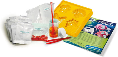 Clementoni Lab-Formine Set, Laboratorio Cristalli, Experiments Science, Geology, Mineralogy, Scientific Game 8 Years, in Italian, Made in Italy, Multicoloured, 19231