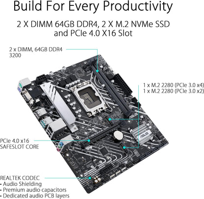 ASUS PRIME H610M-A WIFI LGA1700 microATX