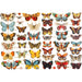 Creativ 16.5 x 23.5 cm Butterflies Paper Vintage Die-Cuts 3 Sheet, Multi-Color