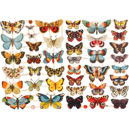 Creativ 16.5 x 23.5 cm Butterflies Paper Vintage Die-Cuts 3 Sheet, Multi-Color