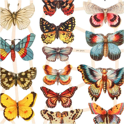 Creativ 16.5 x 23.5 cm Butterflies Paper Vintage Die-Cuts 3 Sheet, Multi-Color