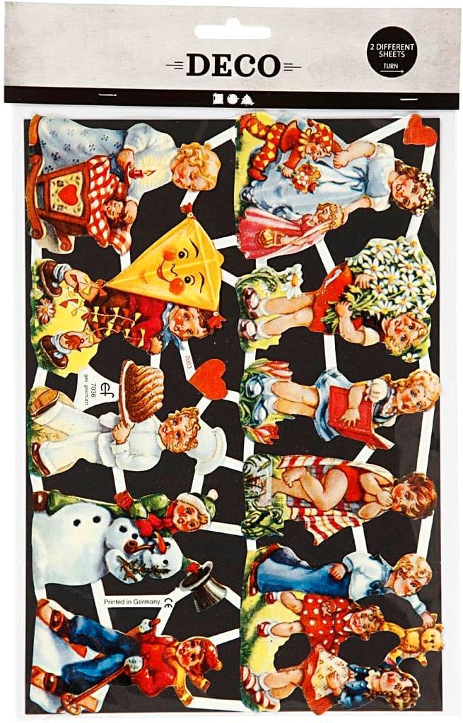 Die Cut Vintage – Jungen und Mädchen – 2 Blätter