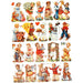 Die Cut Vintage – Jungen und Mädchen – 2 Blätter