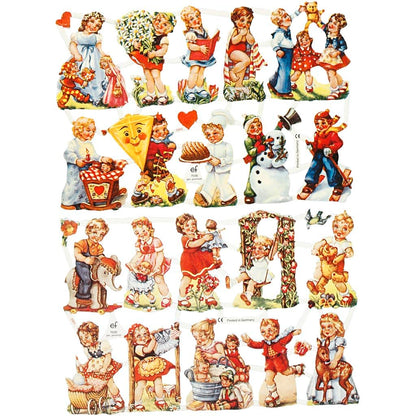 Die Cut Vintage – Jungen und Mädchen – 2 Blätter