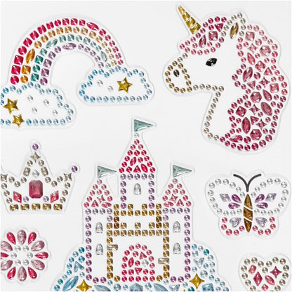Diamond Sticker Unicorn Rainbow Girl Sticker Rhinestones