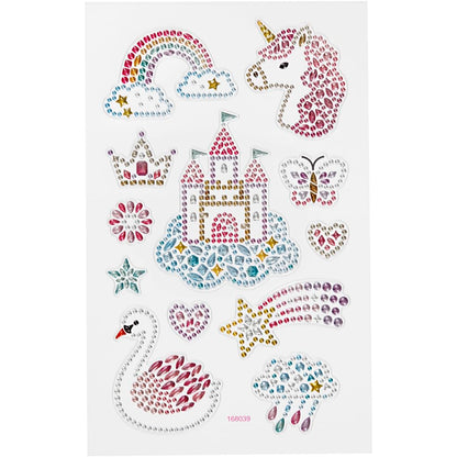 Diamond Sticker Unicorn Rainbow Girl Sticker Rhinestones