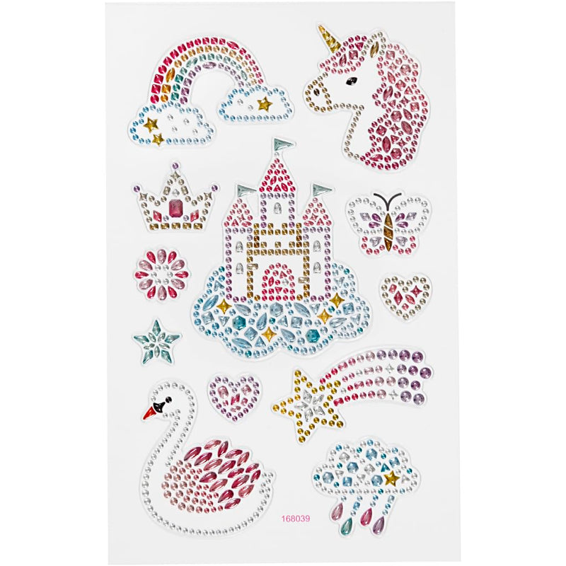 Diamond Sticker Unicorn Rainbow Girl Sticker Rhinestones