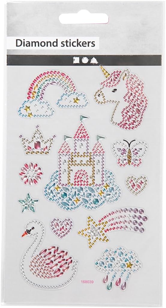Diamond Sticker Unicorn Rainbow Girl Sticker Rhinestones