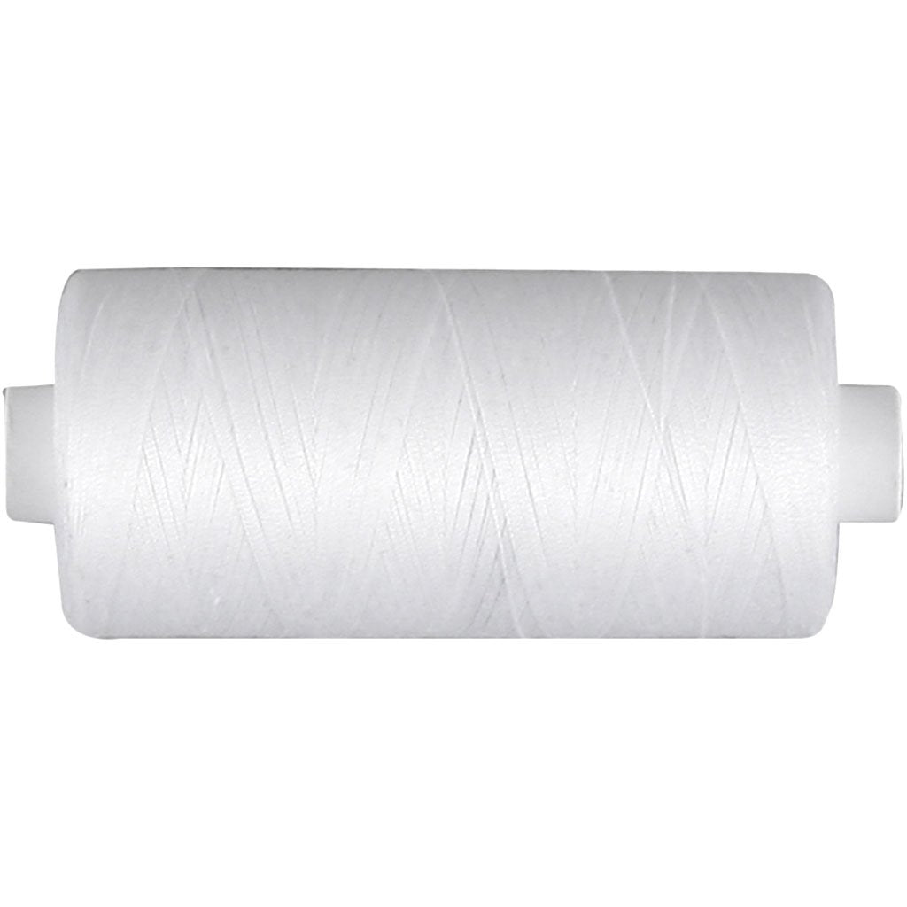 Creativ 41281 Sewing Thread, thickness 60 , white, cotton, 1000 m